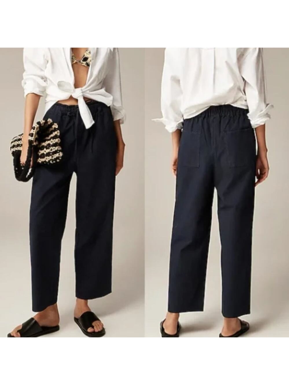 J. Crew Navy Wide-Leg Pants